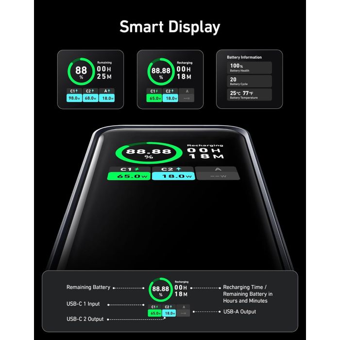 Anker Prime Powerbank 20000mAh 200W ANKER Anker Prime Powerbank 20000mAh 200W