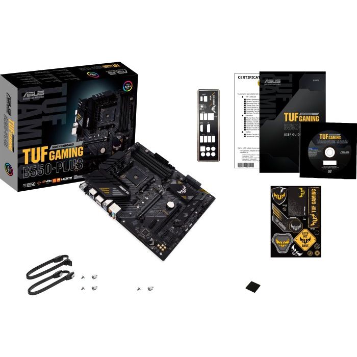 ASUS TUF GAMING B550-PLUS, DDR4, SATA3, USB3.2Gen2, DP, AM4 ATX ASUS ASUS TUF GAMING B550-PLUS, DDR4, SATA3, USB3.2Gen2, DP, AM4 ATX