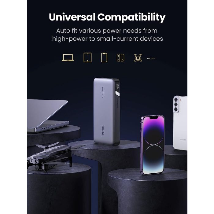 Ugreen 145W 25000mAh Prenosna baterija za prenosni računalnik s tremi vrati UGREEN Ugreen 145W 25000mAh Prenosna baterija za prenosni računalnik s tremi vrati