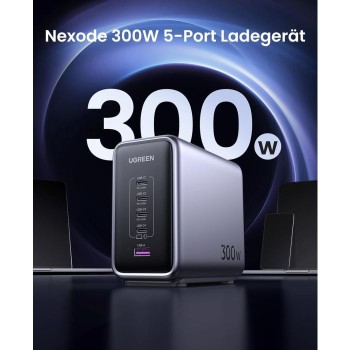 Ugreen Nexode 300W GaN II 5-portni USB polnilec - box Ugreen Nexode 300W GaN II 5-portni USB polnilec - box