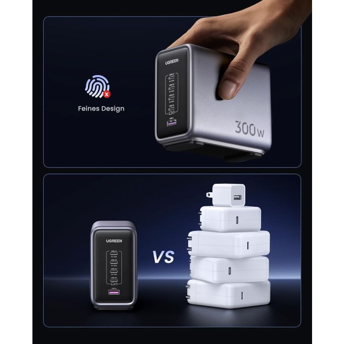 Ugreen Nexode 300W GaN II 5-portni USB polnilec - box UGREEN Ugreen Nexode 300W GaN II 5-portni USB polnilec - box