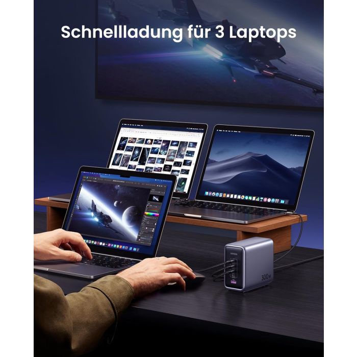 Ugreen Nexode 300W GaN II 5-portni USB polnilec - box UGREEN Ugreen Nexode 300W GaN II 5-portni USB polnilec - box