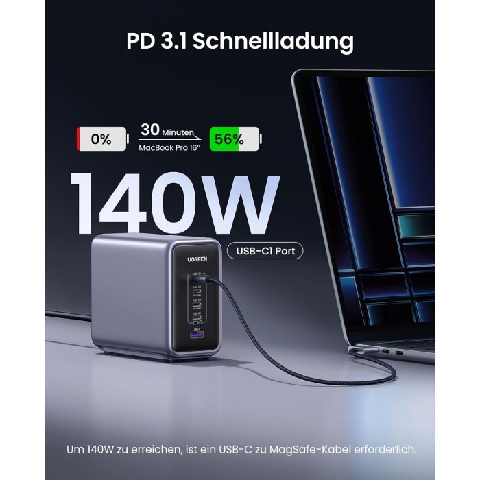 Ugreen Nexode 300W GaN II 5-portni USB polnilec - box UGREEN Ugreen Nexode 300W GaN II 5-portni USB polnilec - box
