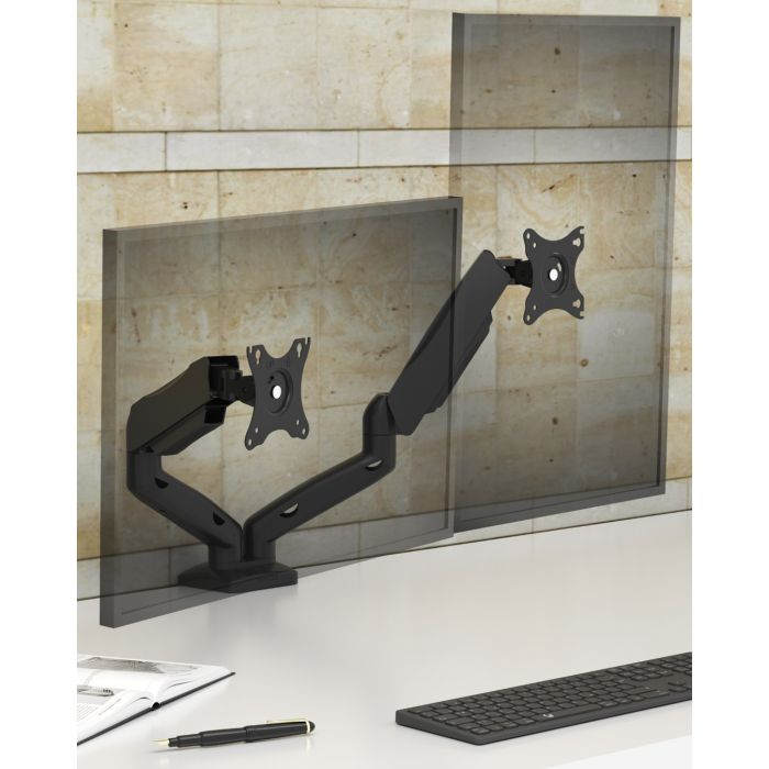 Icybox IB-MS204-T mizni nosilec za dva monitorja do 32 ali teže 9kg ICYBOX Icybox IB-MS204-T mizni nosilec za dva monitorja do 32 ali teže 9kg