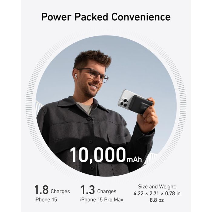 Anker MagGo 633 10K powerbank, črn ANKER Anker MagGo 633 10K powerbank, črn
