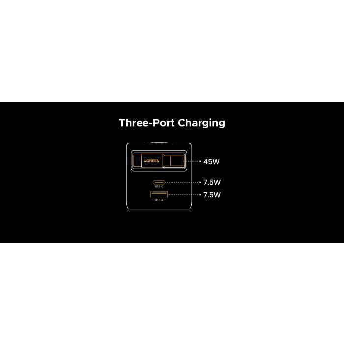 Ugreen Retractable 65W GaN USB-C polnilec UGREEN Ugreen Retractable 65W GaN USB-C polnilec