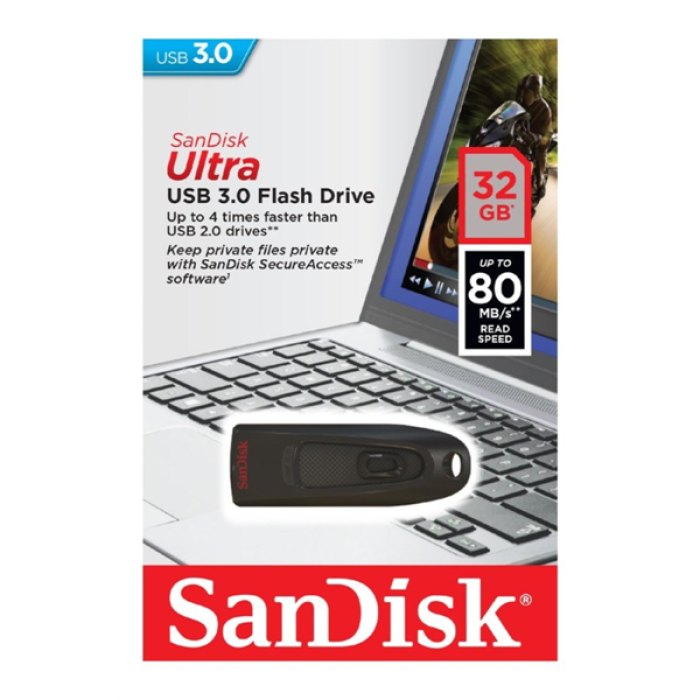 Sandisk Ultra 32GB USB3.0 črn spominski ključek SANDISK Sandisk Ultra 32GB USB3.0 črn spominski ključek