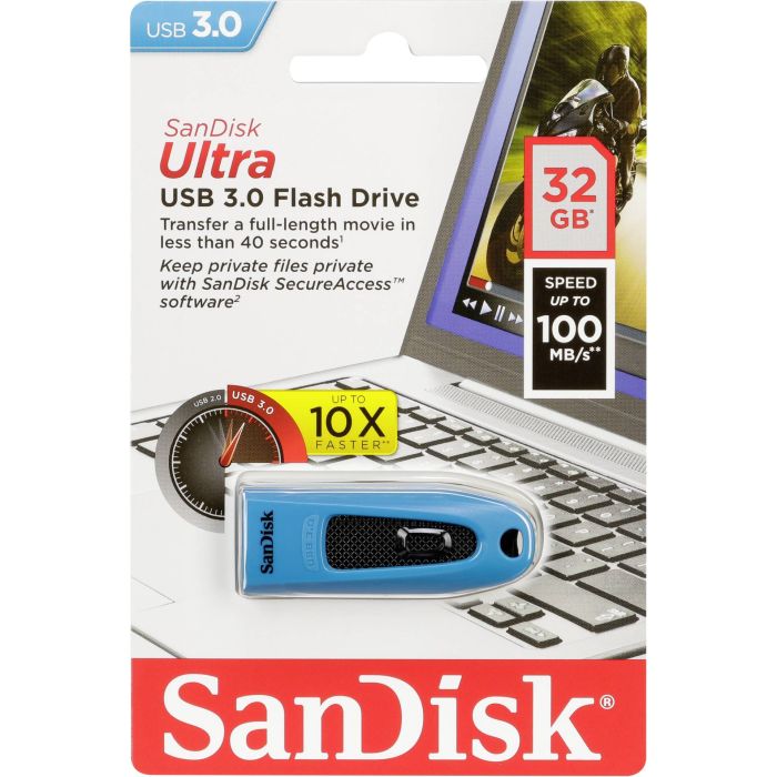 Sandisk Ultra 32GB USB3.0 moder spominski ključek SANDISK Sandisk Ultra 32GB USB3.0 moder spominski ključek