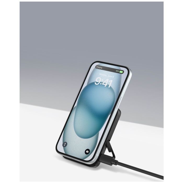 Anker 322 MagGo 5000mAh magnetni brezžični powerbank s stojalom, črn ANKER Anker 322 MagGo 5000mAh magnetni brezžični powerbank s stojalom, črn