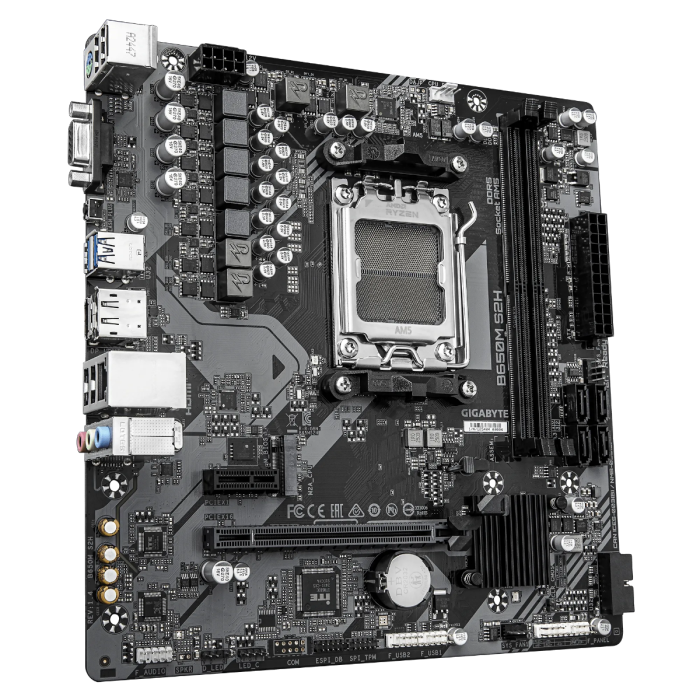 GIGABYTE B650M S2H, DDR5, SATA3, USB3.2Gen1, DP, AM5 mATX GIGABYTE GIGABYTE B650M S2H, DDR5, SATA3, USB3.2Gen1, DP, AM5 mATX