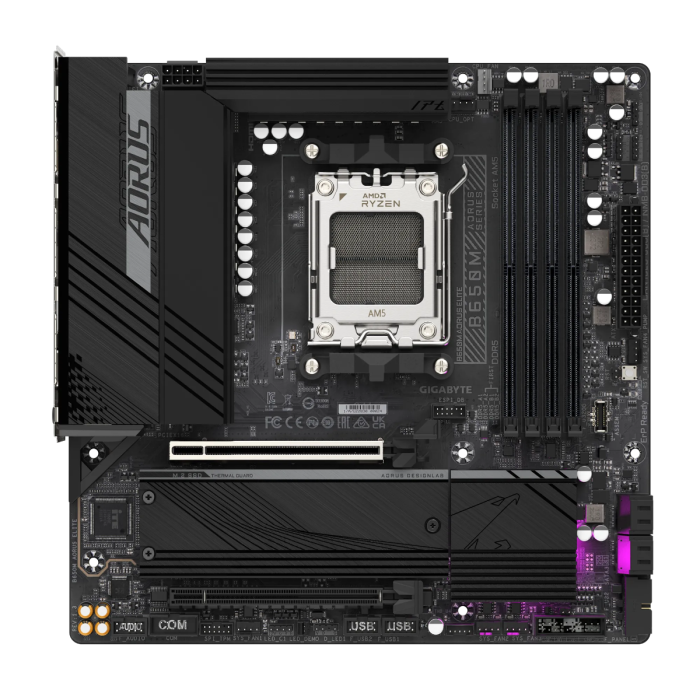 GIGABYTE B650M AORUS ELITE, DDR5, SATA3, USB3.2Gen2x2, DP, 2.5GbE, AM5 mATX GIGABYTE GIGABYTE B650M AORUS ELITE, DDR5, SATA3, USB3.2Gen2x2, DP, 2.5GbE, AM5 mATX