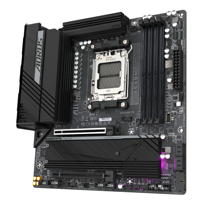 GIGABYTE B650M AORUS ELITE, DDR5, SATA3, USB3.2Gen2x2, DP, 2.5GbE, AM5 mATX GIGABYTE GIGABYTE B650M AORUS ELITE, DDR5, SATA3, USB3.2Gen2x2, DP, 2.5GbE, AM5 mATX