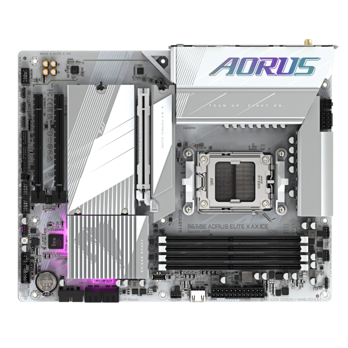 GIGABYTE B650E A ELITE X ICE, DDR5, SATA3, USB3.2Gen2x2, DP, 2.5GbE, WiFi 6E, AM5 ATX GIGABYTE GIGABYTE B650E A ELITE X ICE, DDR5, SATA3, USB3.2Gen2x2, DP, 2.5GbE, WiFi 6E, AM5 ATX