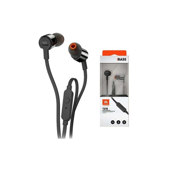 JBL Tune 210 In-ear slušalke z mikrofonom, črne JBL JBL Tune 210 In-ear slušalke z mikrofonom, črne