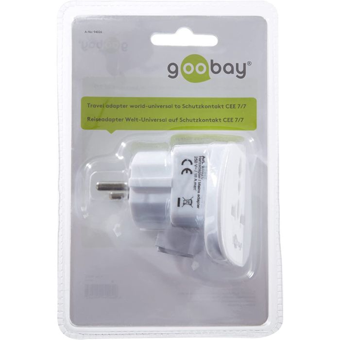 Goobay potovalni adapter 94026 Svet na EU