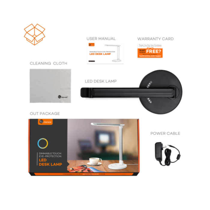 TaoTronics Elune E5 Touch control LED namizna svetilka črna TT-DL13 TAOTRONICS TaoTronics Elune E5 Touch control LED namizna svetilka črna TT-DL13