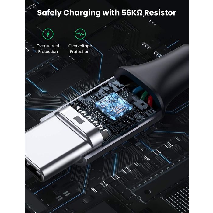 UGREEN USB 2.0 A na USB-C kabel 2m (črn) - polybag