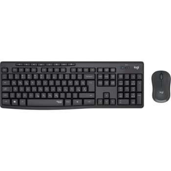 Logitech tipkovnica +miška brezžična Desktop MK295 SLO - grafitna barva SLO, silent
