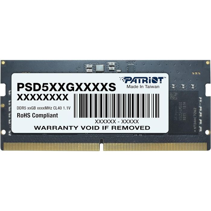 Patriot Signature Line 16GB DDR5-5600 SODIMM CL46, 1.1V PATRIOT Patriot Signature Line 16GB DDR5-5600 SODIMM CL46, 1.1V