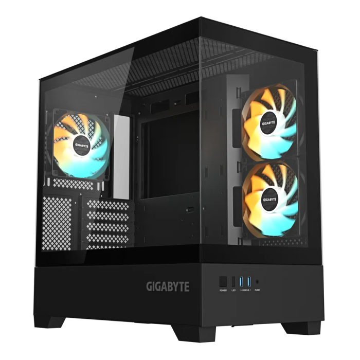 Gigabyte C201 PANORAMIC ATX RGB osvetljeno ohišje, črno GIGABYTE Gigabyte C201 PANORAMIC ATX RGB osvetljeno ohišje, črno