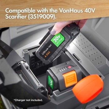 VonHaus Baterija 20V - litij-ionska baterija 4Ah 2x20V VonHaus Baterija 20V - litij-ionska baterija 4Ah 2x20V