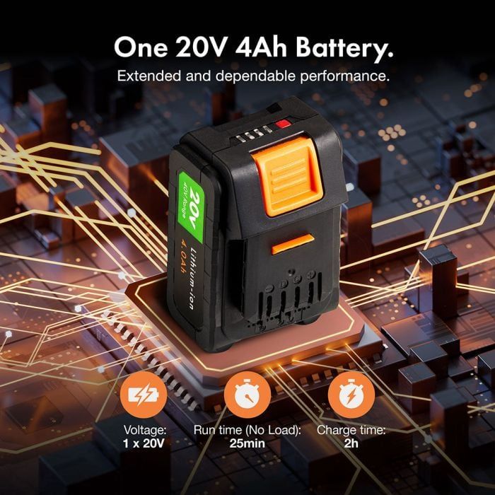 VonHaus Baterija 20V - litij-ionska baterija 4Ah 2x20V