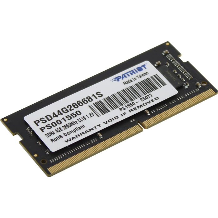 Patriot Signature Line 8GB DDR4-3200 SODIMM PC4-25600 CL22, 1.2V PATRIOT Patriot Signature Line 8GB DDR4-3200 SODIMM PC4-25600 CL22, 1.2V