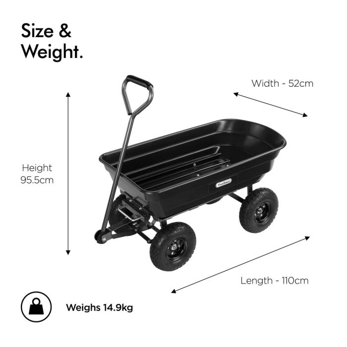 VonHaus 75L vrtni voziček VONHAUS VonHaus 75L vrtni voziček