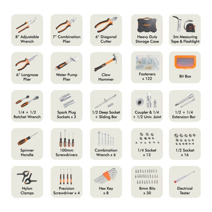 VonHaus 256-delni set ročnega orodja VONHAUS VonHaus 256-delni set ročnega orodja