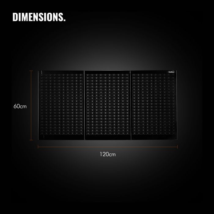 VonHaus kovinska tabla za orodje z nosilci VONHAUS VonHaus kovinska tabla za orodje z nosilci