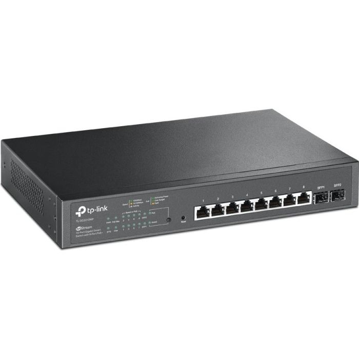TP-LINK JetStream 8-Port Gigabit Smart PoE+ & 2-Port Gigabit SFP switch/stikalo TP-LINK TP-LINK JetStream 8-Port Gigabit Smart PoE+ & 2-Port Gigabit SFP switch/stikalo