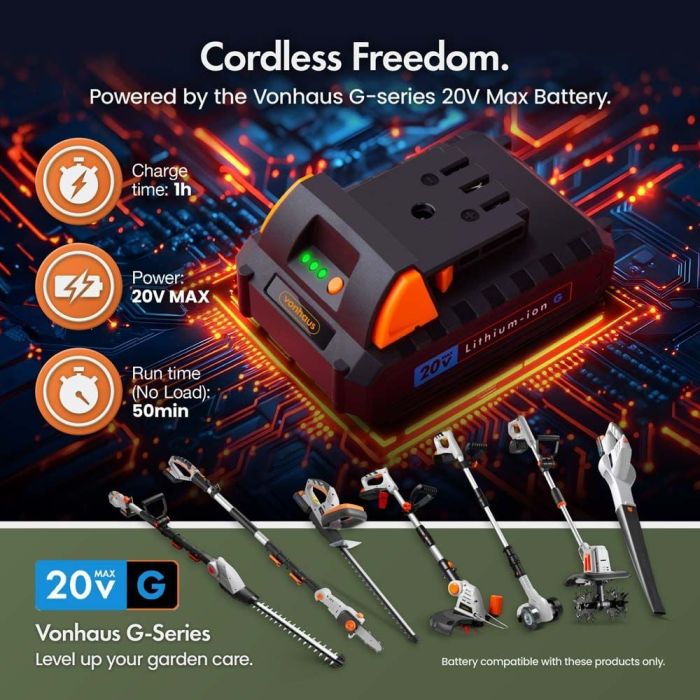 VonHaus Baterija 20V - litij-ionska baterija 4Ah