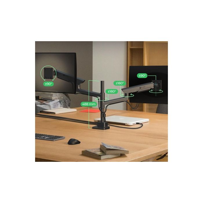 IcyBox IB-MS702-T dvojni namizni nosilec za monitorja do 57 ICYBOX IcyBox IB-MS702-T dvojni namizni nosilec za monitorja do 57