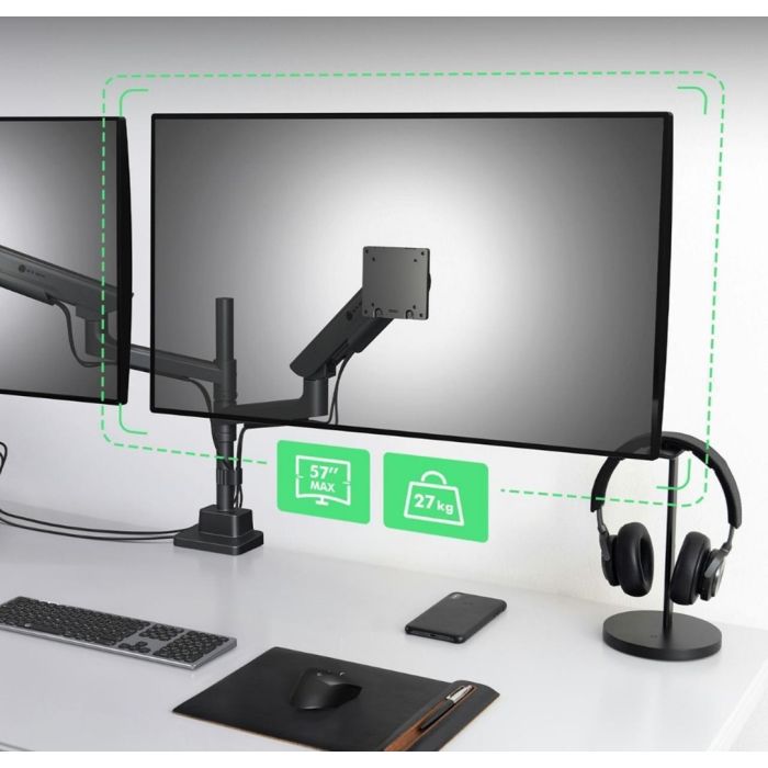 IcyBox IB-MS702-T dvojni namizni nosilec za monitorja do 57 ICYBOX IcyBox IB-MS702-T dvojni namizni nosilec za monitorja do 57