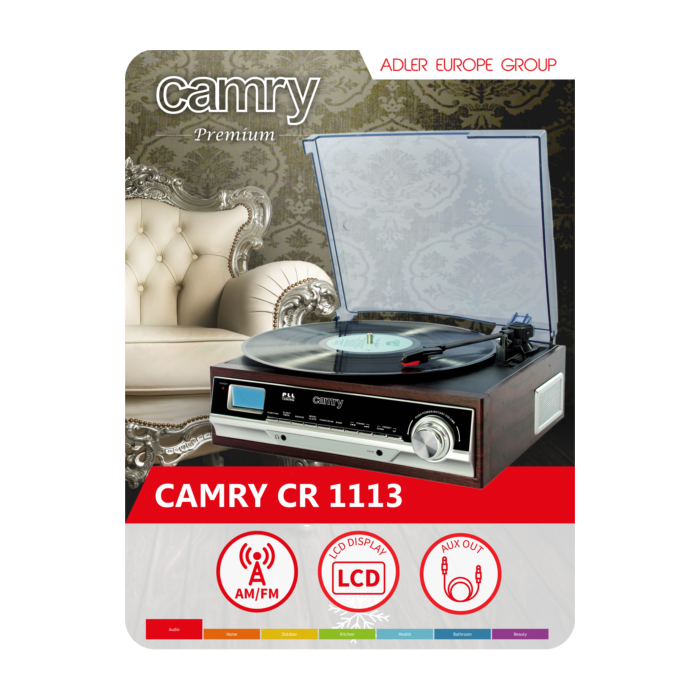 Vintage gramofon AUX/FM CAMRY Vintage gramofon AUX/FM