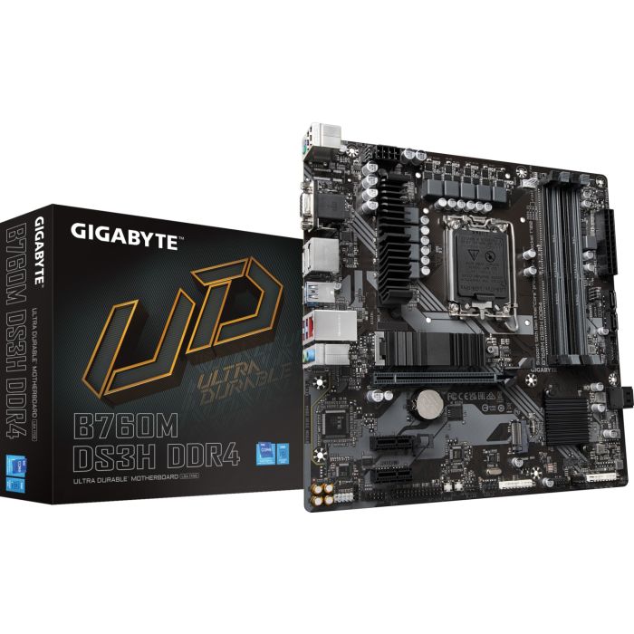 GIGABYTE B760M DS3H DDR4, DDR4, SATA3, USB3.2Gen2, DP, LGA1700 mATX