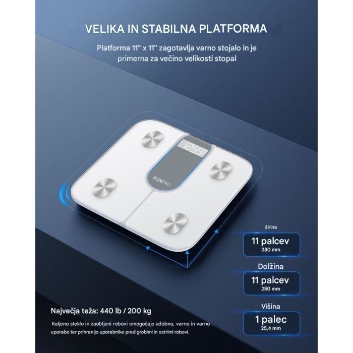 RENPHO Elis 1C pametna osebna tehtnica RENPHO RENPHO Elis 1C pametna osebna tehtnica