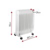 Adler Oljni radiator 11 reberni 2500W ADLER Adler Oljni radiator 11 reberni 2500W