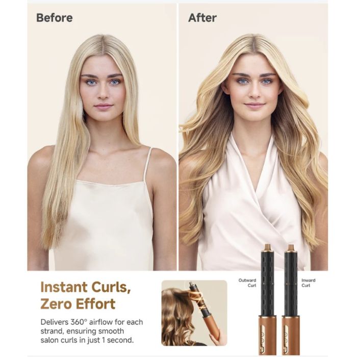 Dreame Airstyle Pro sušilnik in oblikovalec las s 7 nastavki, rjavi