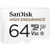 SanDisk High Endurance video microSDHC 64GB + SD Adapter Full HD / 4K video, do 100/40 MB/s C10, U3