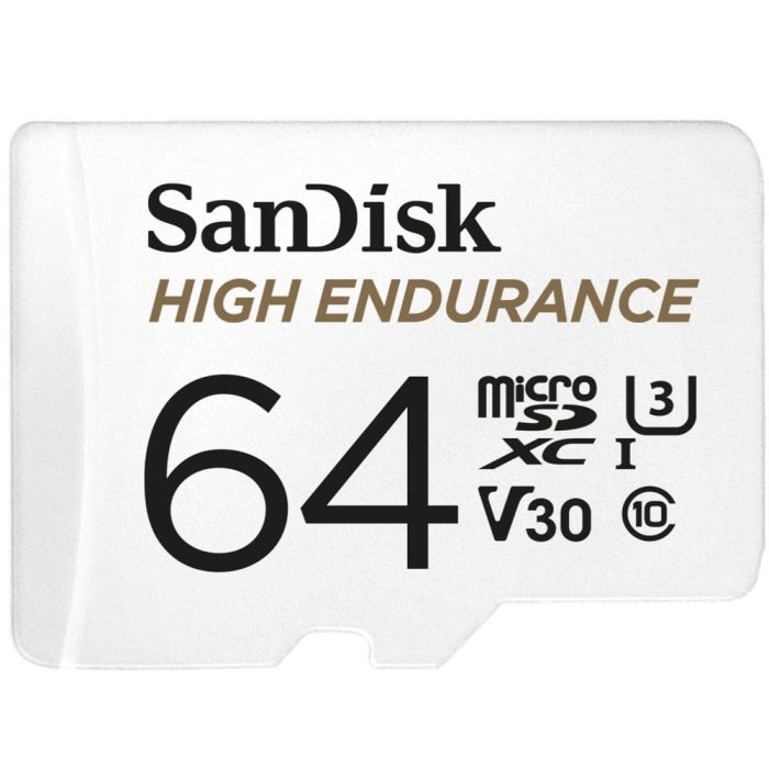 SanDisk High Endurance video microSDHC 64GB + SD Adapter Full HD / 4K video, do 100/40 MB/s C10, U3