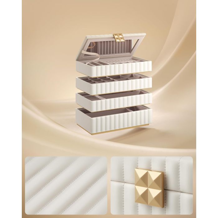 SONGMICS škatla za nakit kovček z ogledalom SONGMICS SONGMICS škatla za nakit kovček z ogledalom