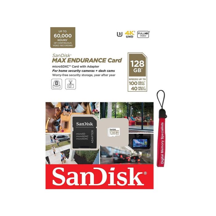 SanDisk MAX ENDURANCE microSDXC 128GB + SD Adapter