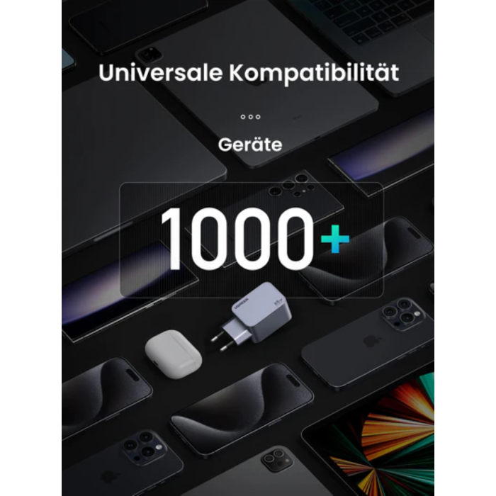 Ugreen Nexode Pro 65W 3-Portni GaN USB polnilec s priloženim 1,5M 100W USB-C polnilnim kablom