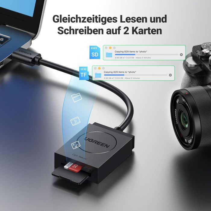 Ugreen USB 3.0 SD TF čitalec kartic UGREEN Ugreen USB 3.0 SD TF čitalec kartic