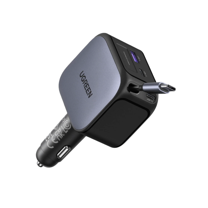 Ugreen 145W avtopolnilec z vgrajenim USB-C kablom