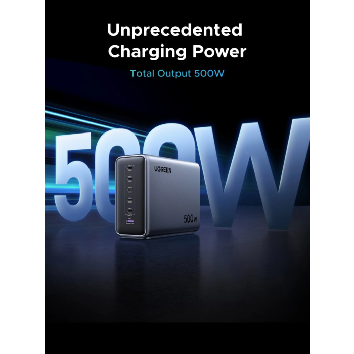 Ugreen Nexode 500W GaN 6-portni USB polnilec