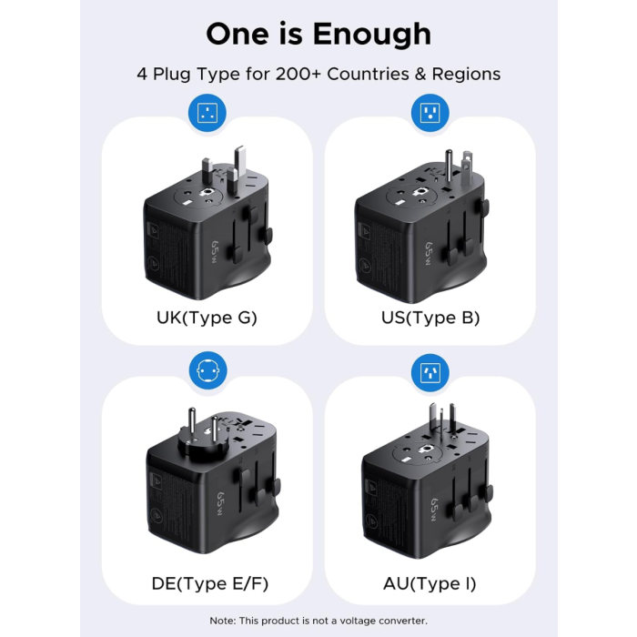 Ugreen 65W univerzalni potovalni adapter