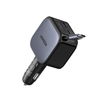 Ugreen 60W avtopolnilec z vgrajenim USB-C kablom