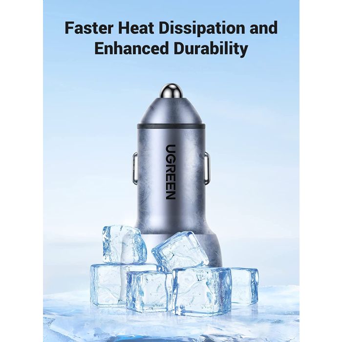 Ugreen avtopolnilec 2xUSB-C QC 3.0 40W - box